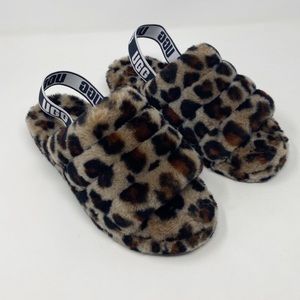 UGG fluff yeah leopard slingback slides Women’s 7